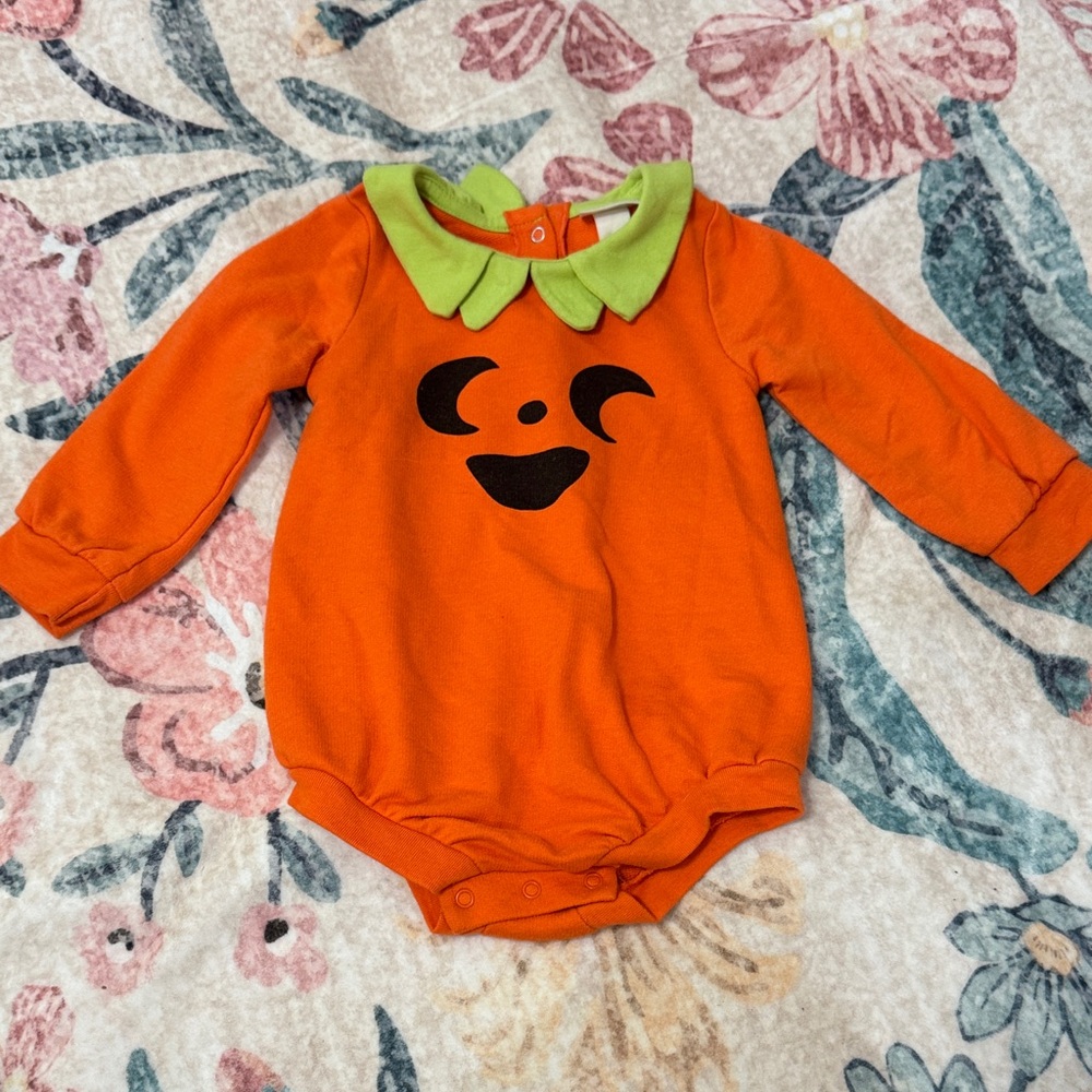 Cat & Jack Orange Pumpkin One Piece
